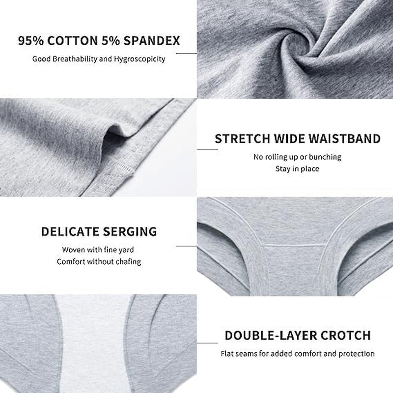 Experience Ultimate Comfort with Our Women's Cotton Boy Shorts - Stylish Grey Black 5-Pack